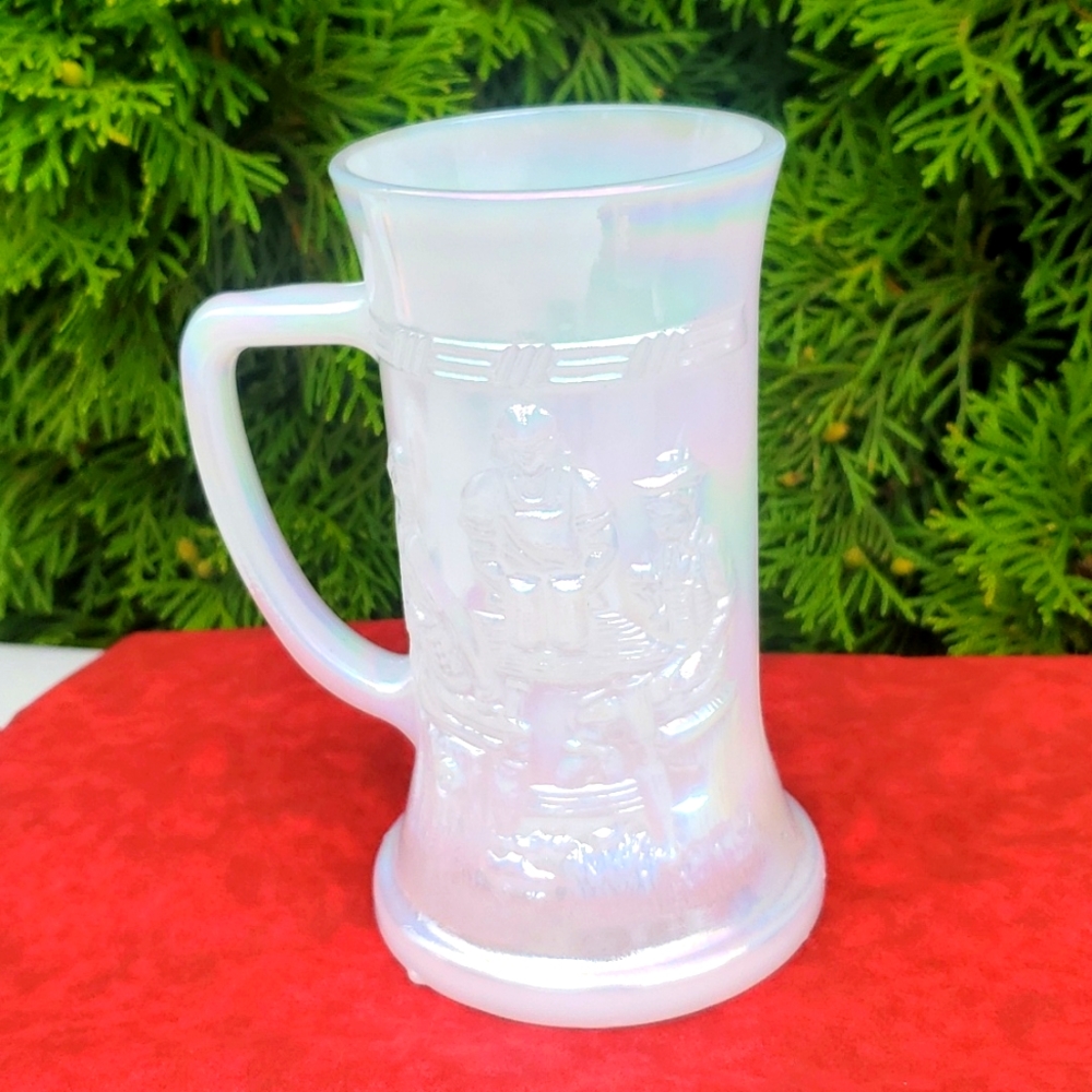 Fenton carnival glass mug